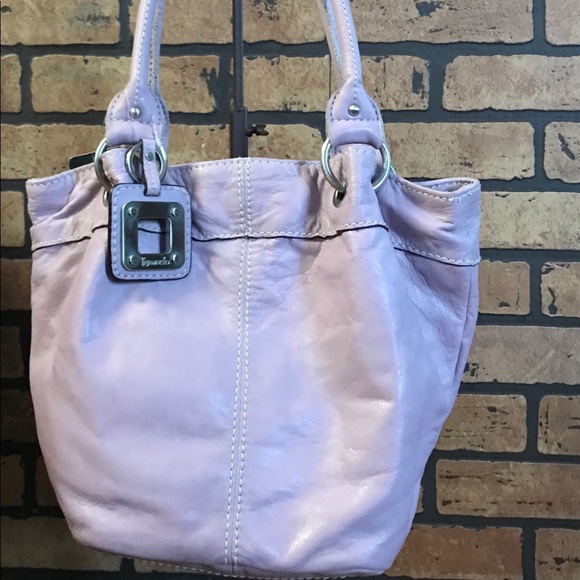 NEW Tignanello Violet Leather Bucket Purse - Picture 2 of 3